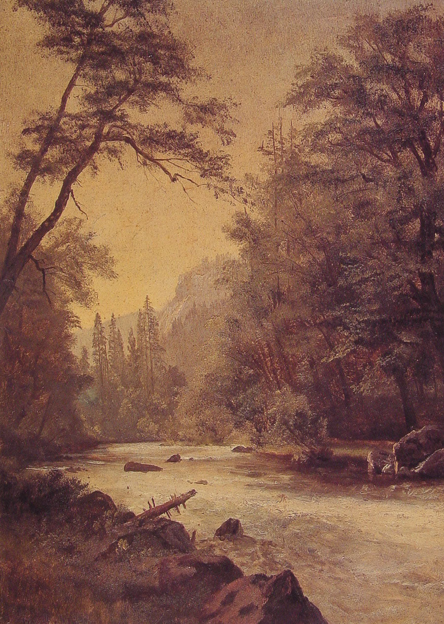 Vallée inférieure de Yosemite - Albert Bierstadt