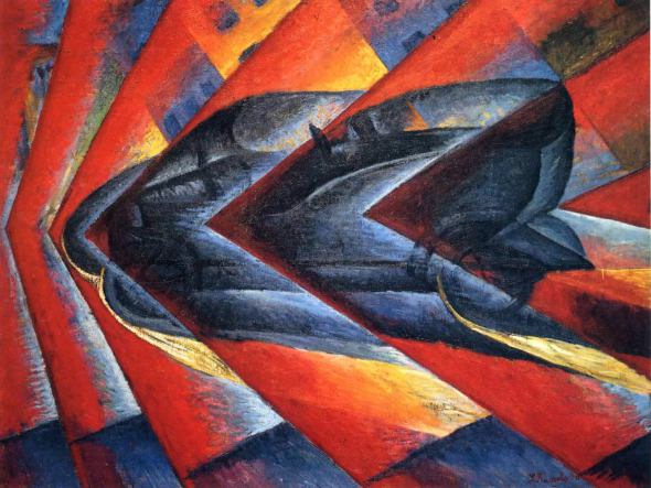 Automobile en Corsa - Luigi Russolo