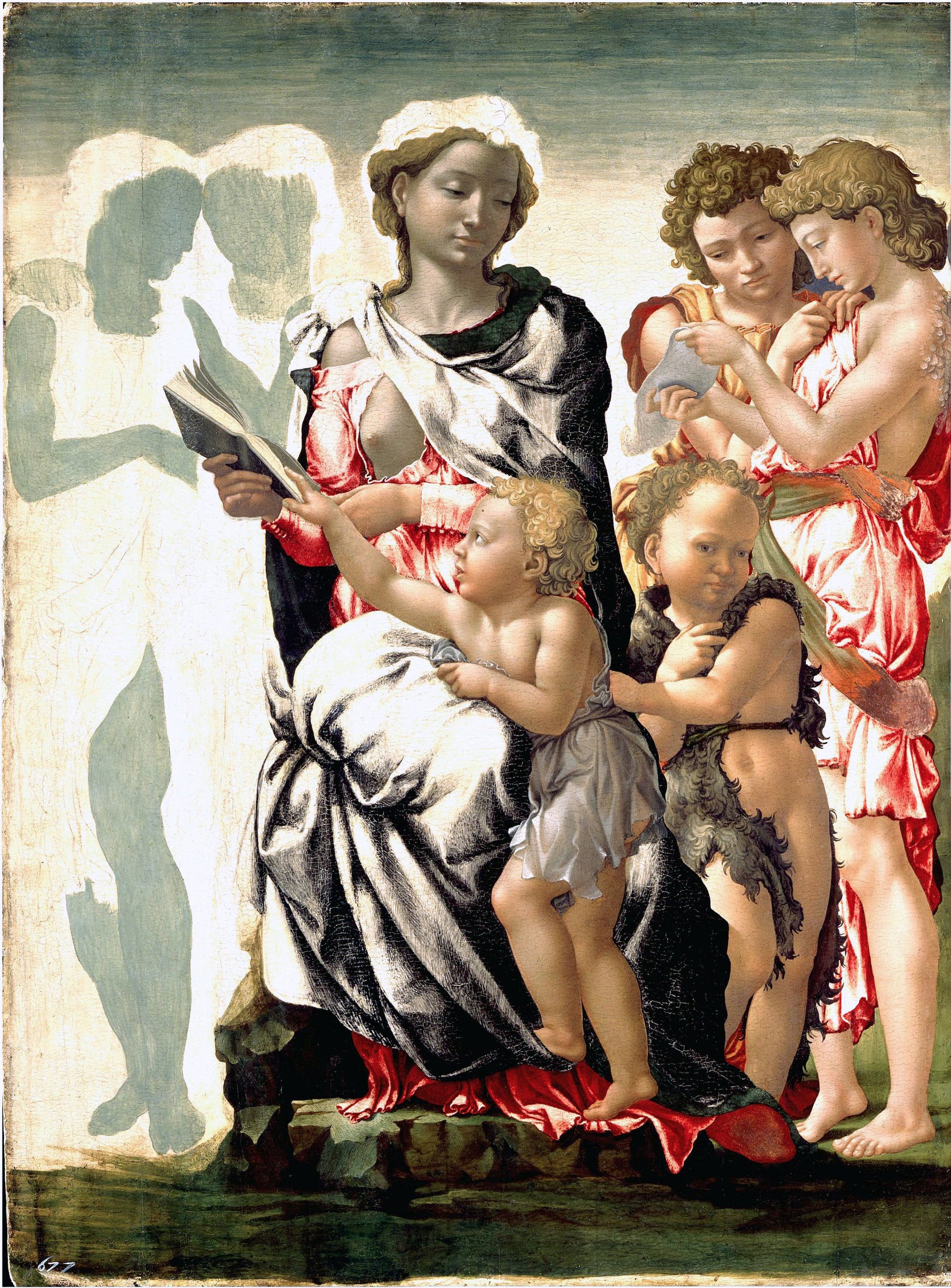 Reproduction du tableau « Madone de Manchester - Michel-Ange » par Alpha Reproduction en peinture à l’huile