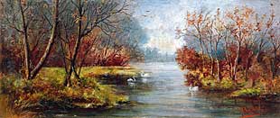 Paysage — Müfide Kadri, vers 1910, huile sur toile
