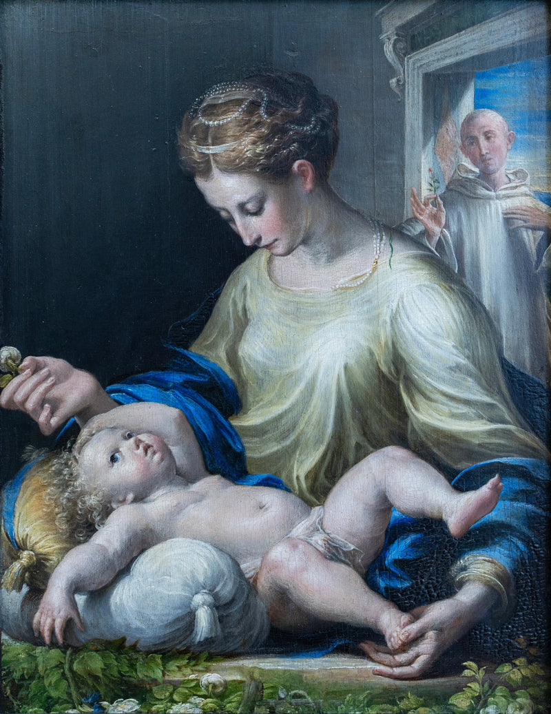 Neitsyt ja lapsi ja munkki - Parmigianino - Parmigianino