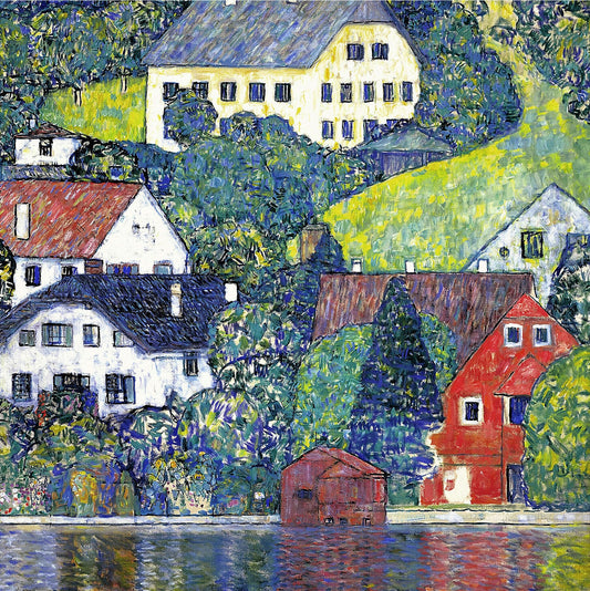 🏘️🌿 Talot Unterachissa Atterseen rannalla – Gustav Klimt (noin 1916)