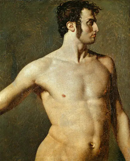 Miehen torso - Jean-Auguste-Dominique Ingres