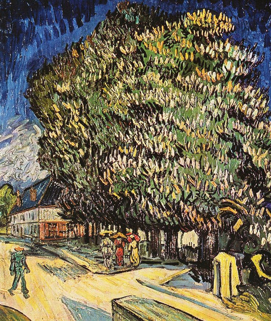 🌳 Kukassa olevat kastanjapuut – Vincent van Gogh (1890)