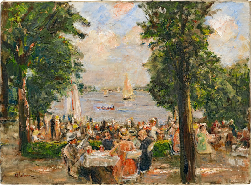 Beergarden Wannseen rannalla (järven rannalla oleva talo) - Max Liebermann