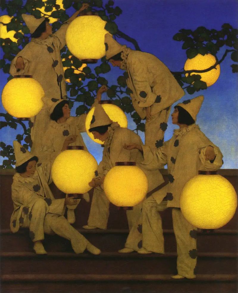 Laternankantajat - Maxfield Parrish