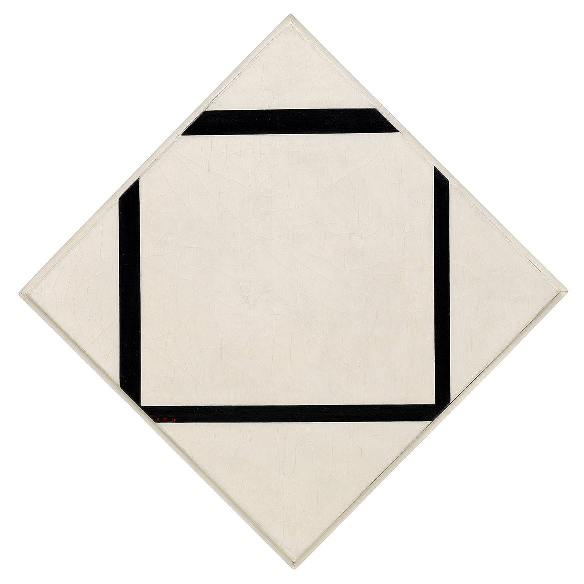 Reproduction du tableau « Composition n° 1 : Losange à quatre lignes - Piet Mondrian » par Alpha Reproduction en peinture à l’huile