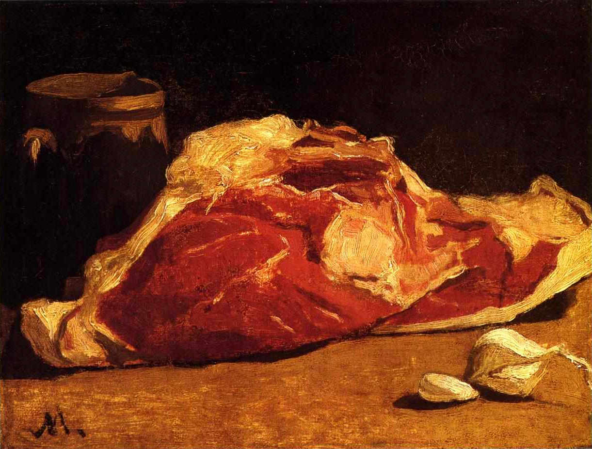 Reproduction du tableau « Nature Morte, le quartier de viande - Claude Monet » par Alpha Reproduction en peinture à l’huile