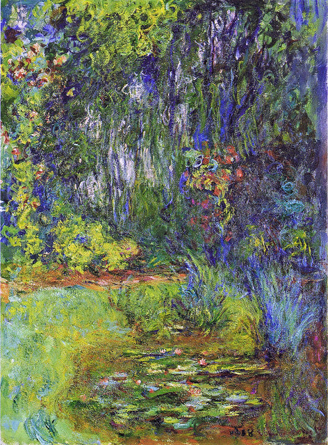 🌿 Puutarhan nurkka vesialtaalla ja lumpeilla – Claude Monet