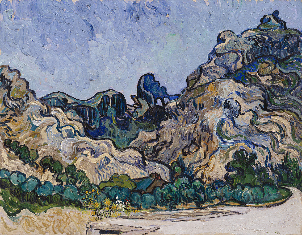 🏞️ Vuoret Saint-Rémyssä – Vincent van Gogh (1889)