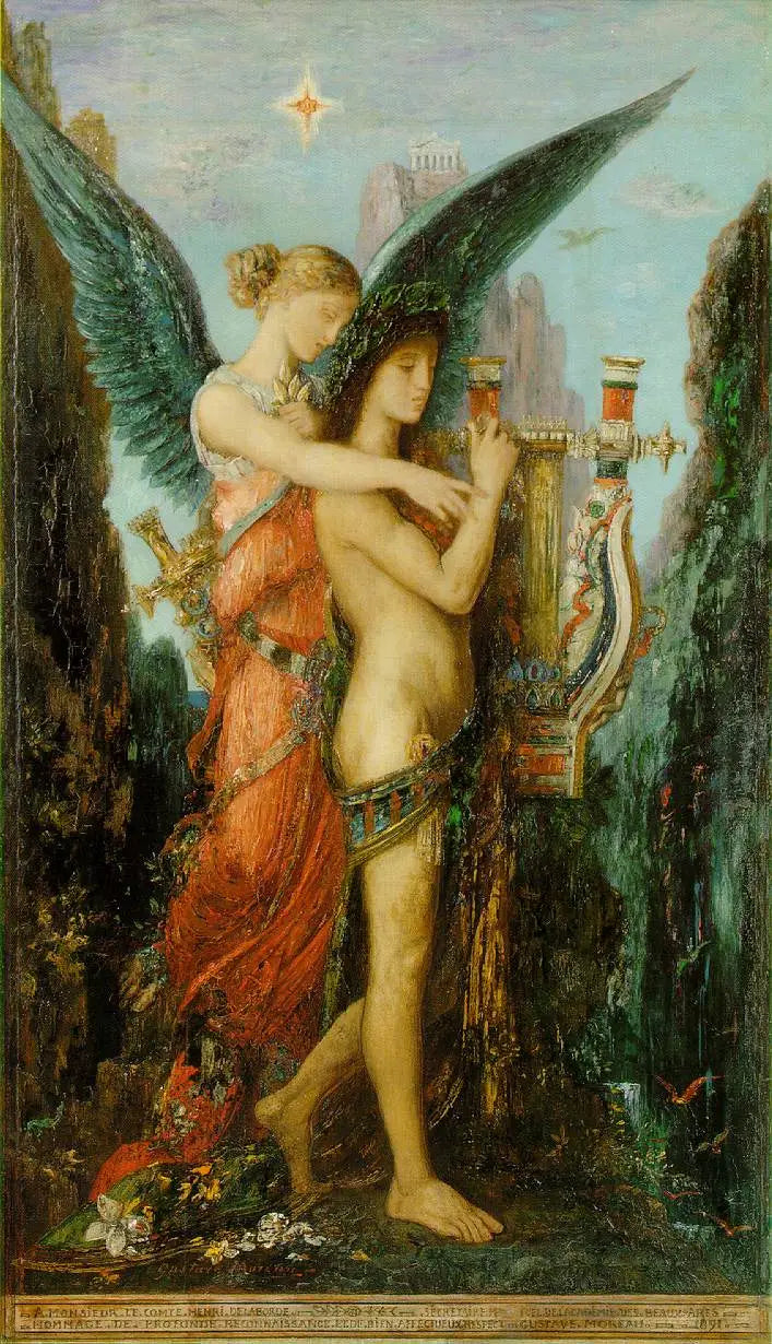 Hesiodos ja Muse - Gustave Moreau