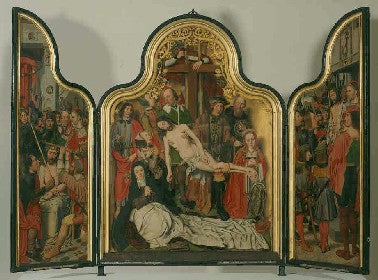 Triptyque : centre. La Déposition du Christ. - Jan Mostaert