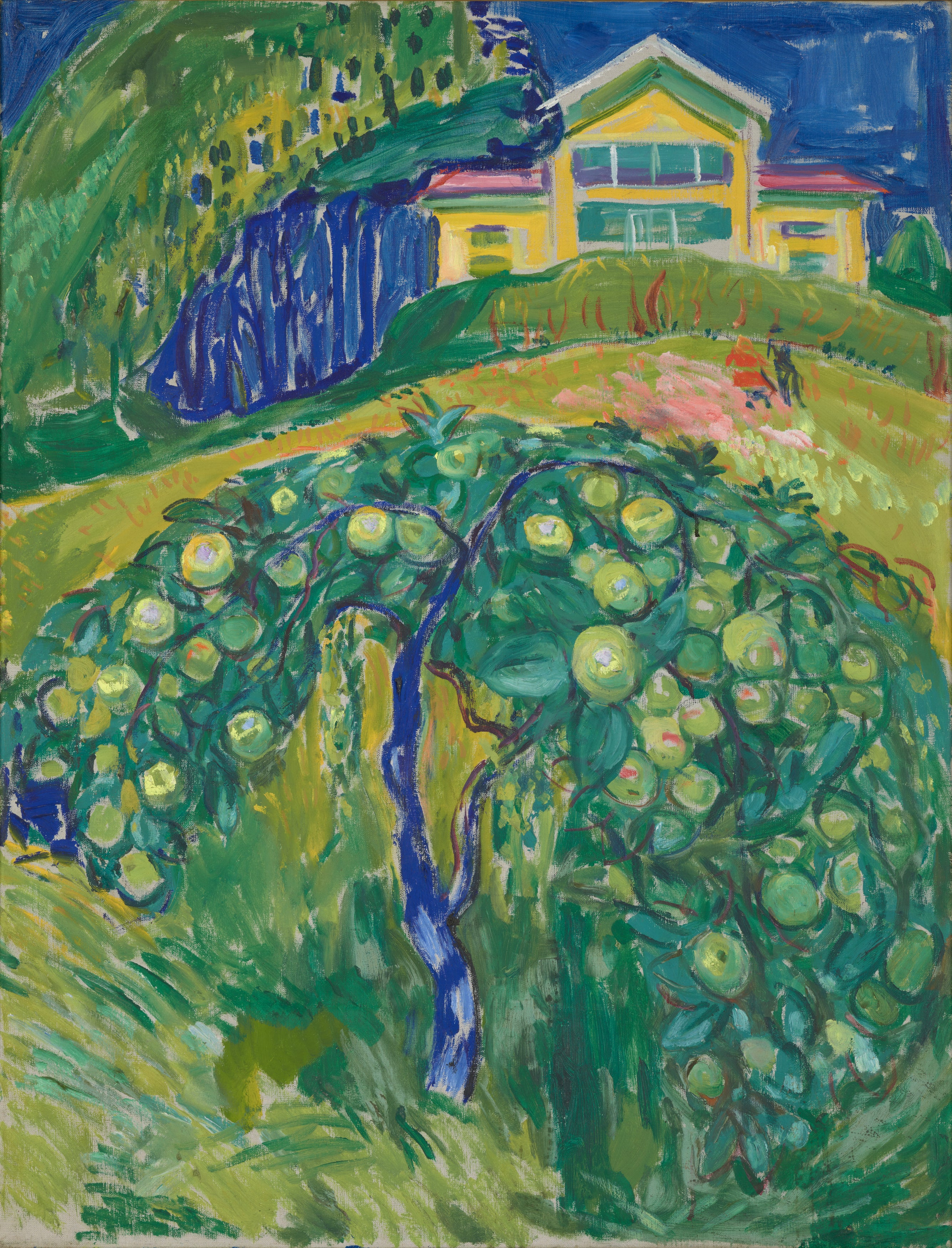 Reproduction du tableau « Pommier dans le jardin - Edvard Munch » par Alpha Reproduction en peinture à l’huile