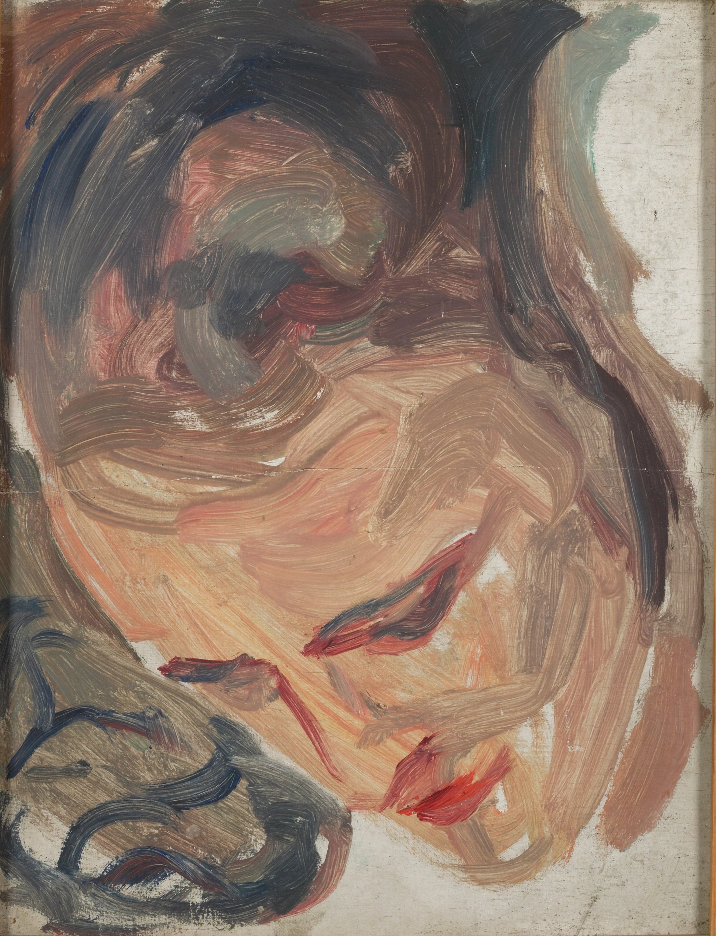 Reproduction du tableau « Tête de femme - Edvard Munch » par Alpha Reproduction en peinture à l’huile