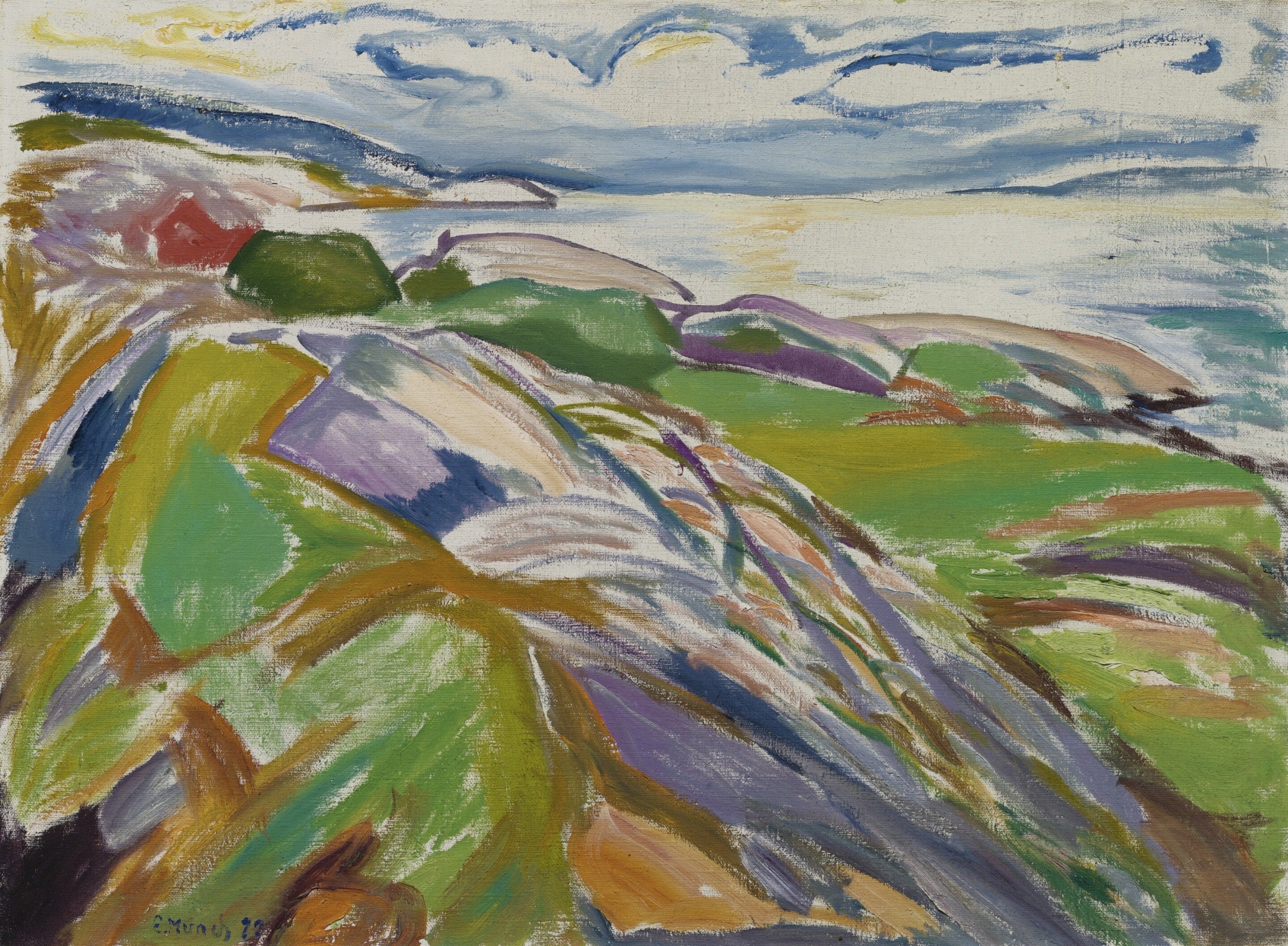 Reproduction du tableau « Paysage côtier de Hvitsten - Edvard Munch » par Alpha Reproduction en peinture à l’huile