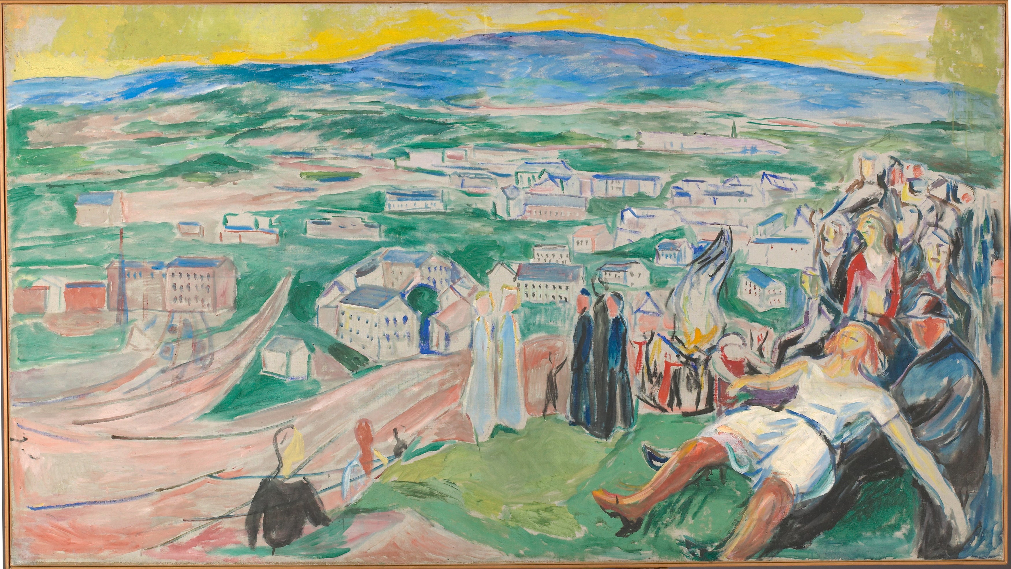 Reproduction du tableau « Veille de la nuti du milieu de l'été - Edvard Munch » par Alpha Reproduction en peinture à l’huile