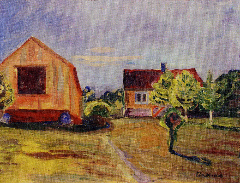 Reproduction du tableau « maison et studio de Munch à Åsgardstrand - Edvard Munch » par Alpha Reproduction en peinture à l’huile
