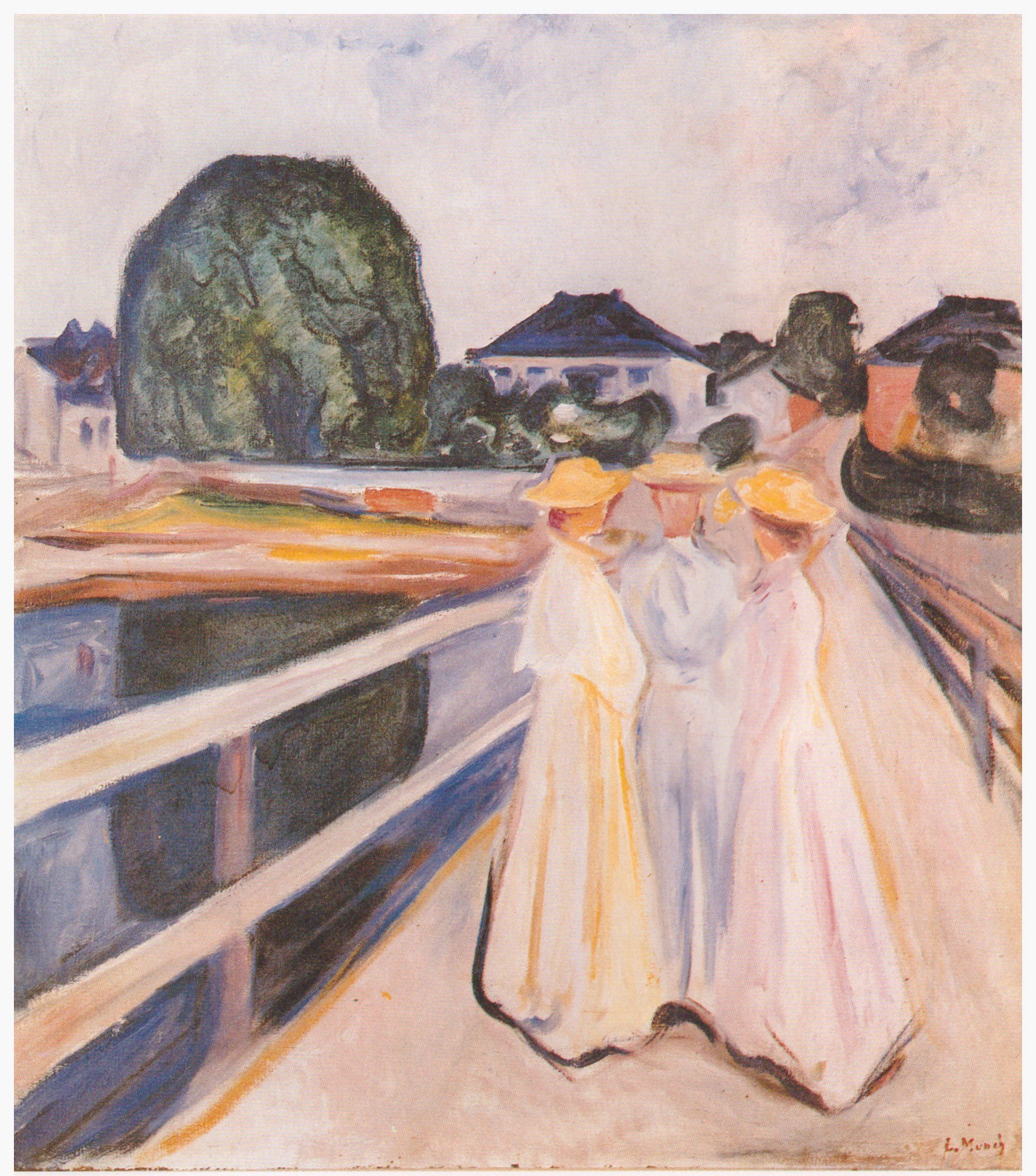 Reproduction du tableau « Les Femmes sur le pont - Edvard Munch » par Alpha Reproduction en peinture à l’huile