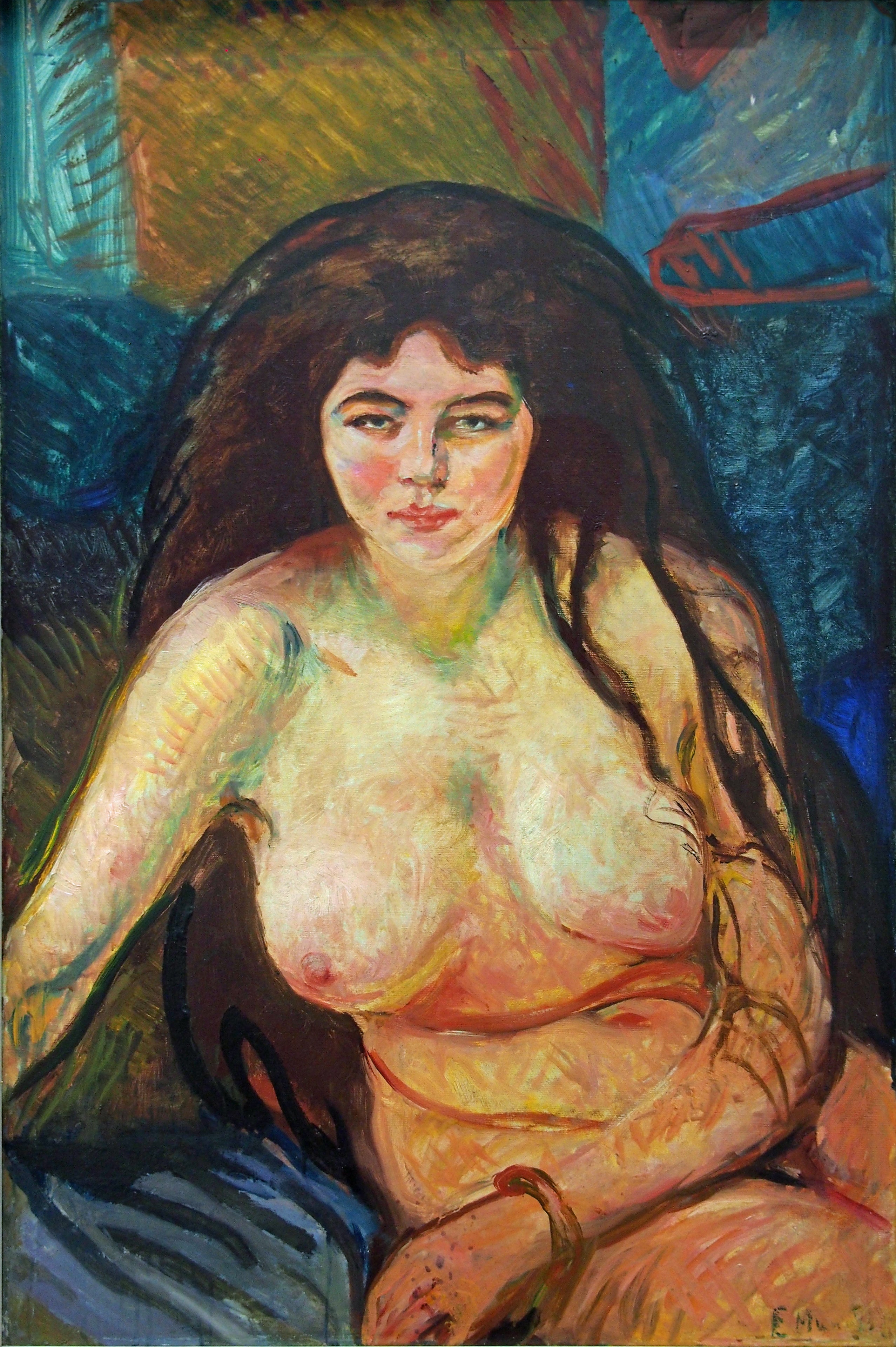 Reproduction du tableau « Nu assis - Edvard Munch » par Alpha Reproduction en peinture à l’huile