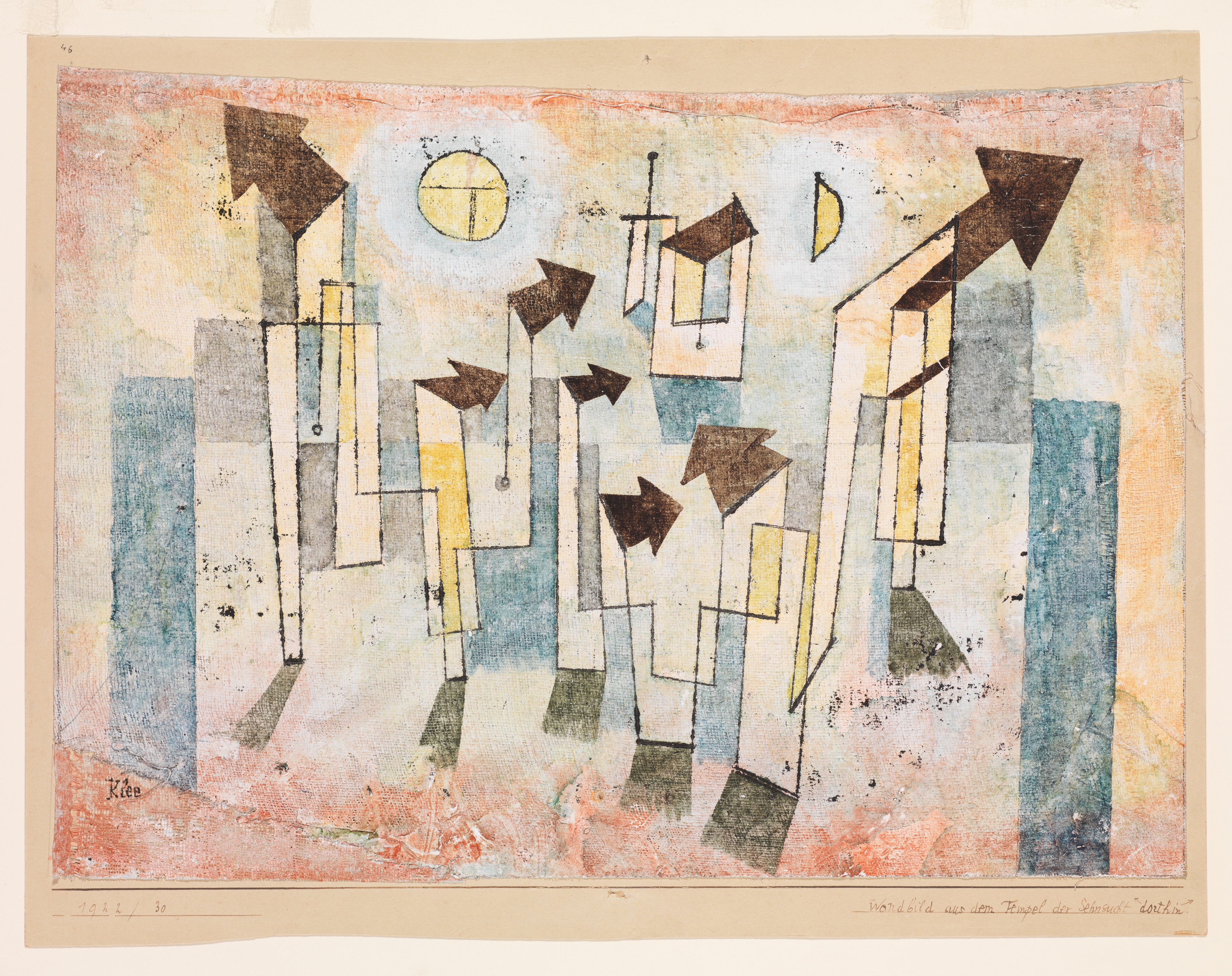 Halun Temppelin Fresko ↖Täällä↗ - Paul Klee