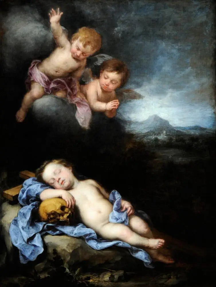 Nukkuva Jeesus-lapsi Ristillä - Bartolomé Esteban Murillo