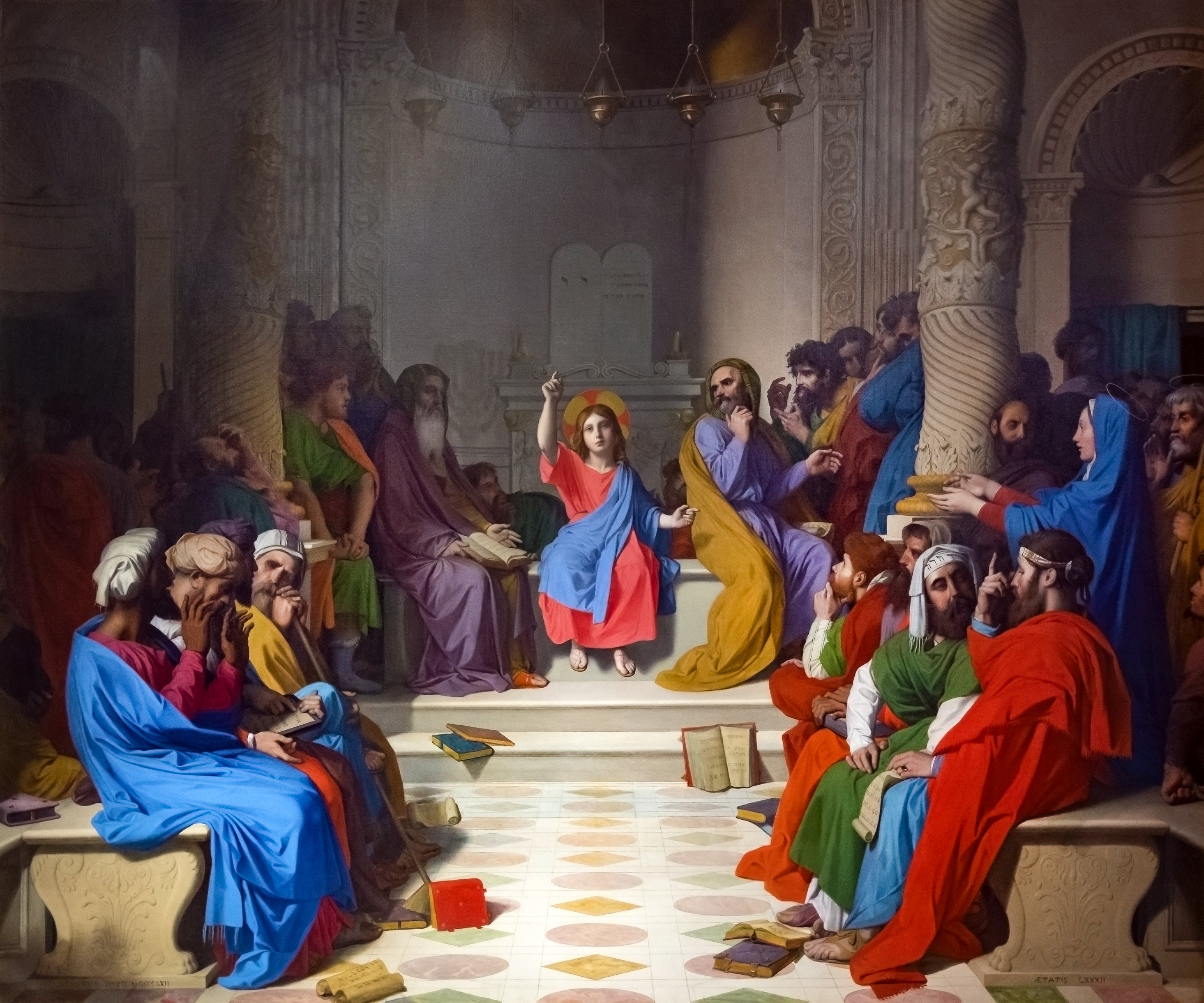 Jeesus opettajien keskellä - Jean-Auguste-Dominique Ingres