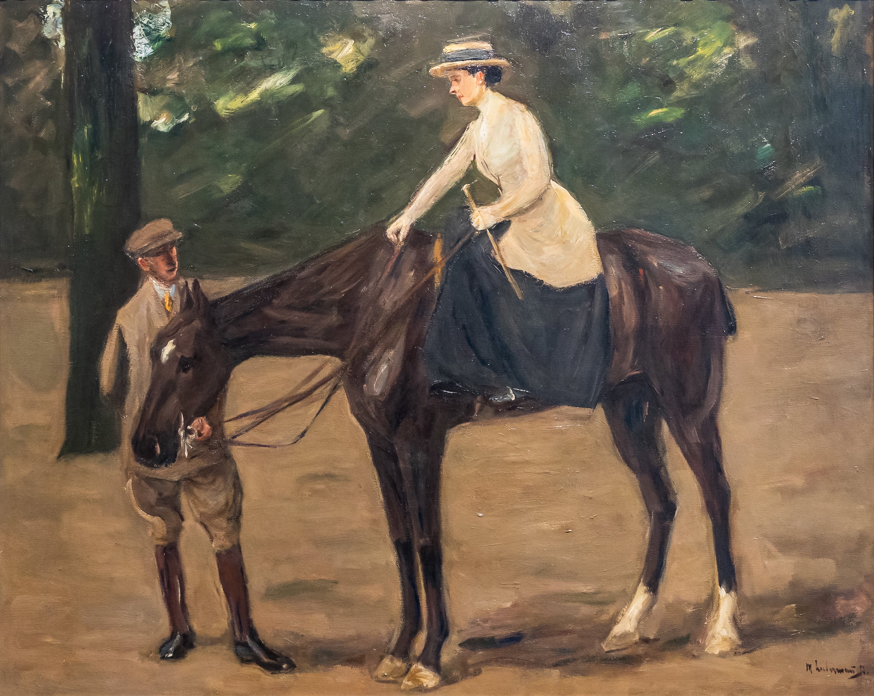 Taiteilijan tytär hevosella - Max Liebermann