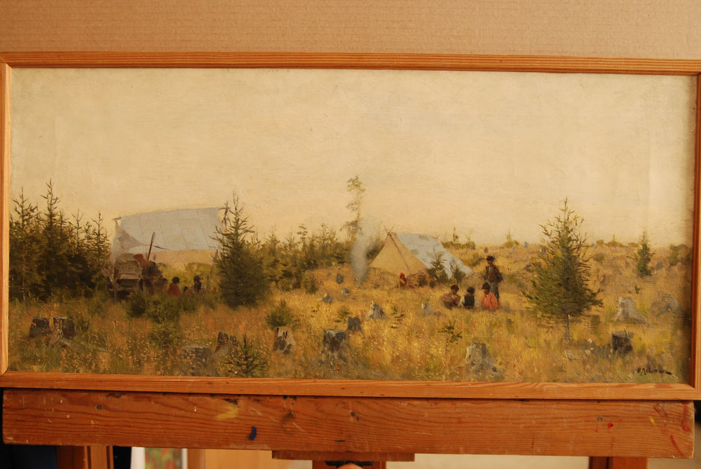 Mustalaiset (romanileiri) - Isaac Levitan