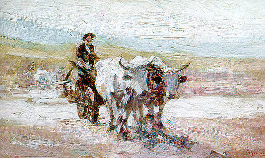 Char à bœufs dans la campagne - Nicolae Grigorescu