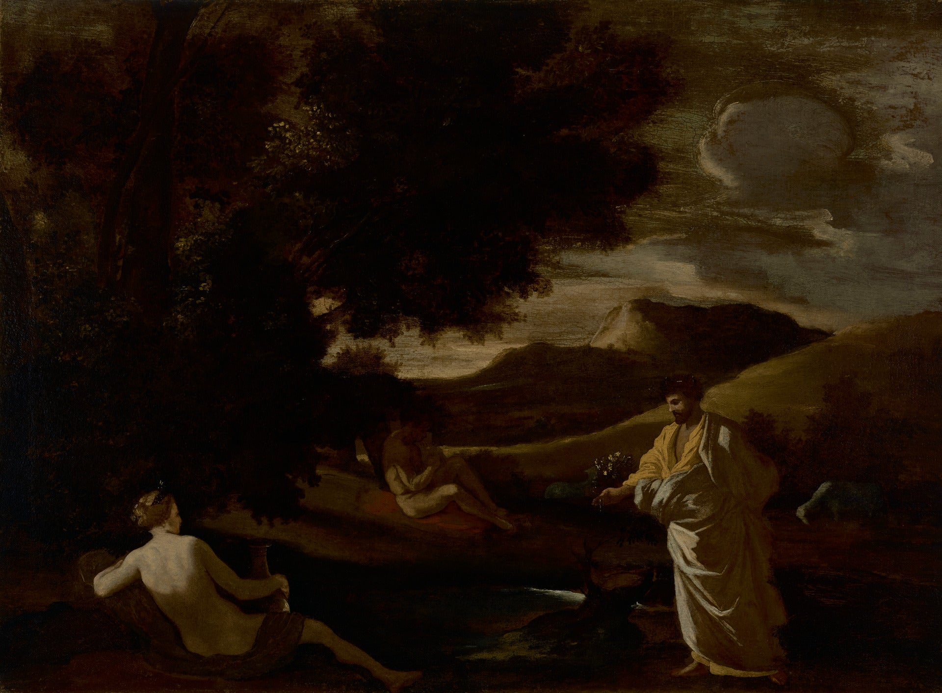 Le roi Midas transforme une branche de chêne en or - Nicolas Poussin