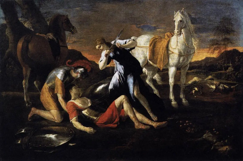 Tancrède ja Herminie - Nicolas Poussin