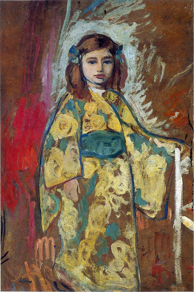 Nono en robe japonaise - Henri Lebasque