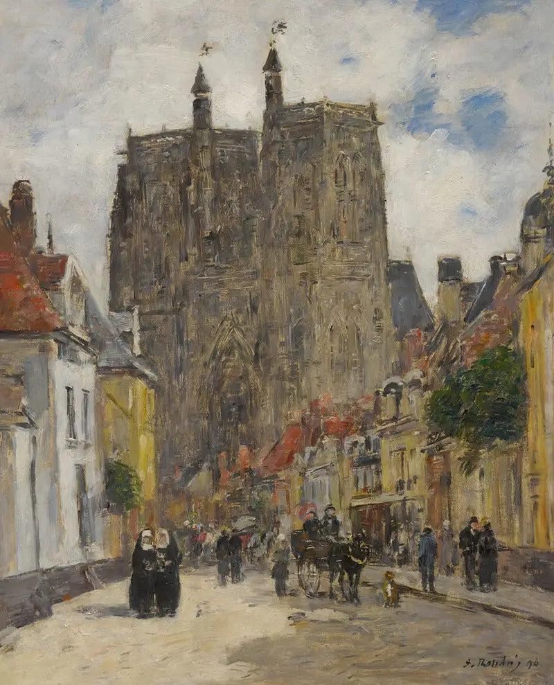 Abbeville: Saint-Vulfranin kirkko - Eugène Boudin