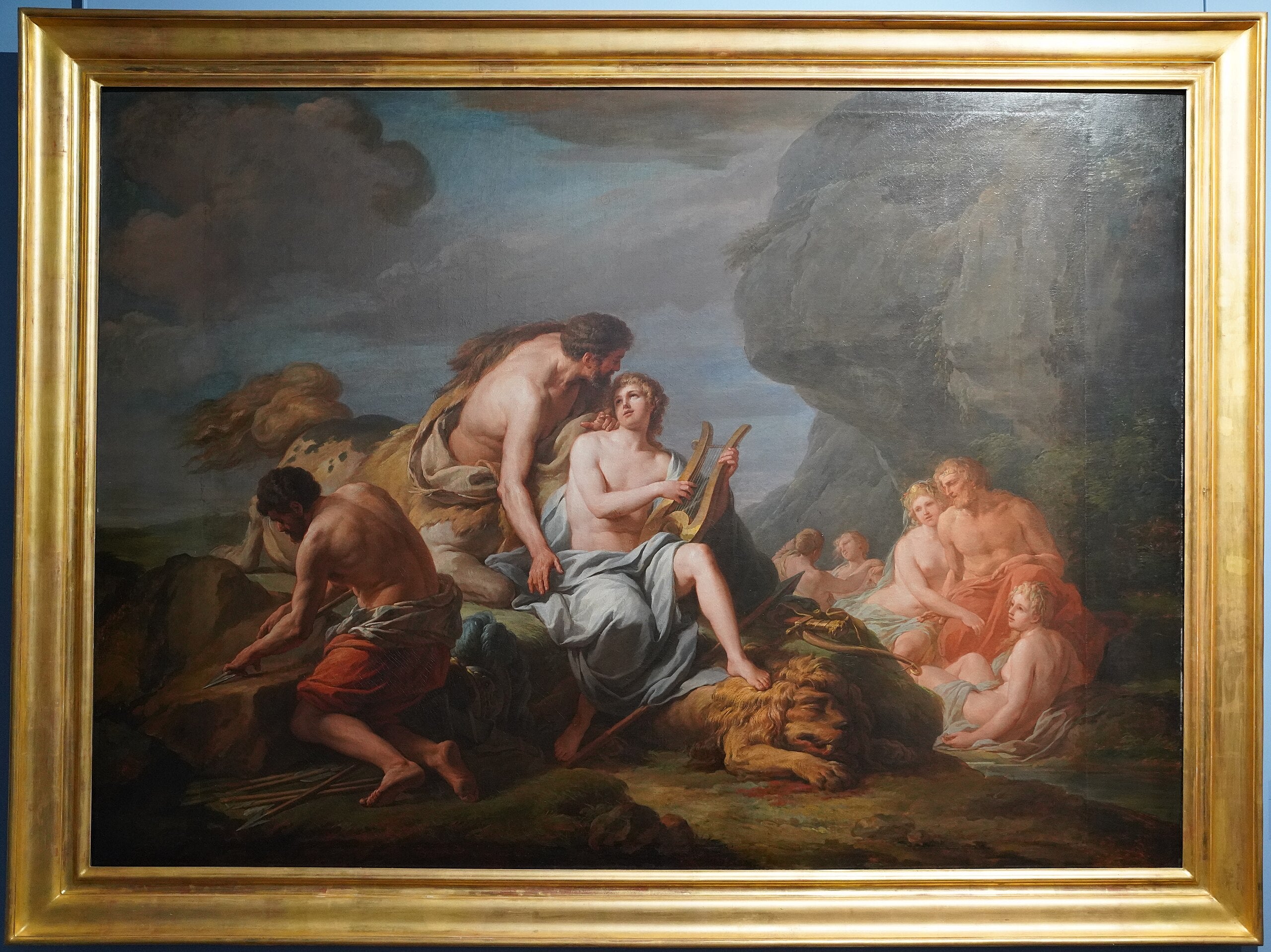 Achille instruit dans la musique par le centaure Chiron - Nicolas-Bernard Lépicié