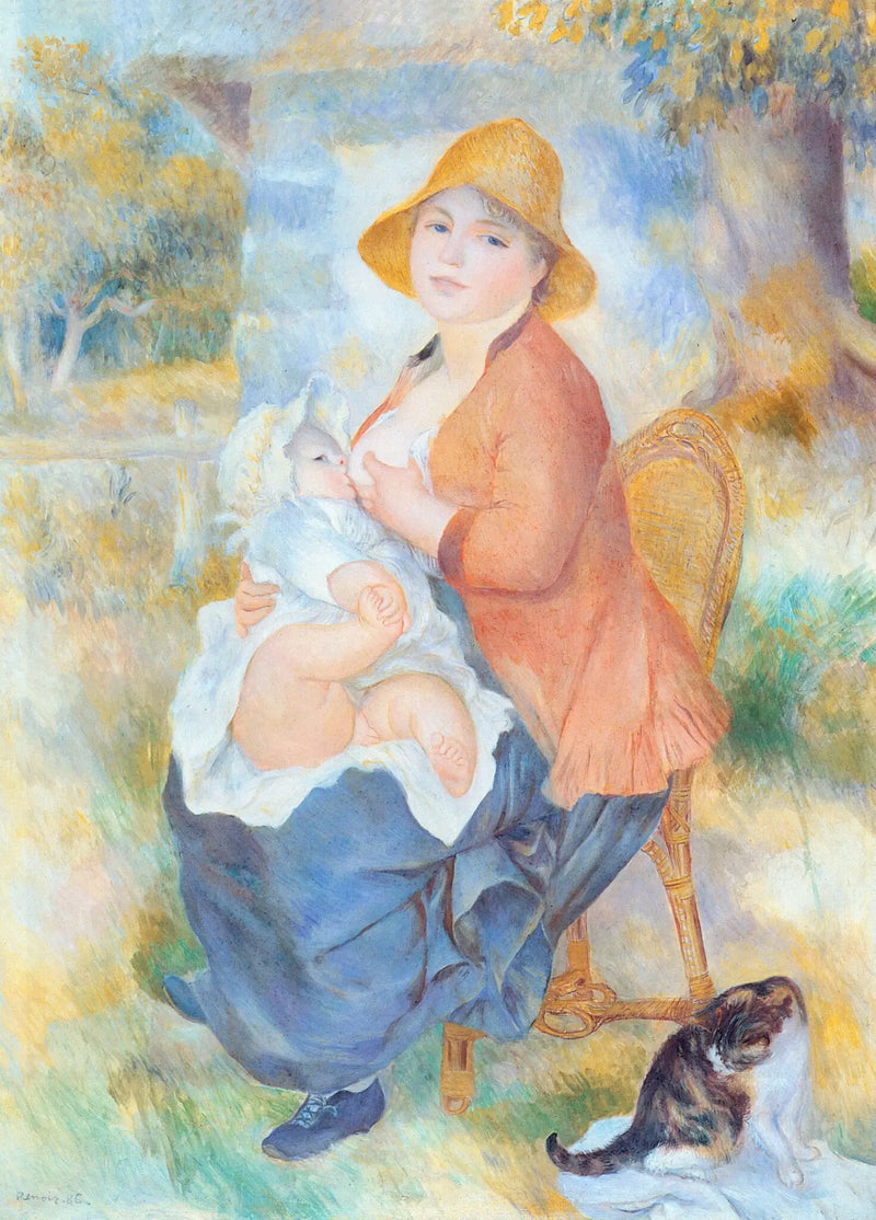 Aline Renoir imettämässä poikaansa Pierre - Pierre-Auguste Renoir