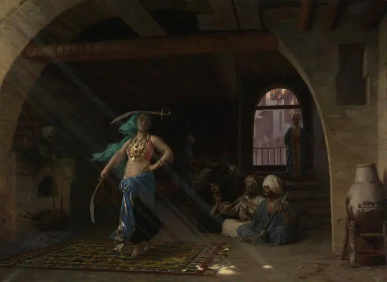 Almeh, joka esittää miekantanssia - Jean-Léon Gérôme