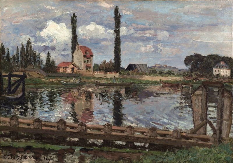 Seine-joen rannalla Port Marlyssä - Camille Pissarro