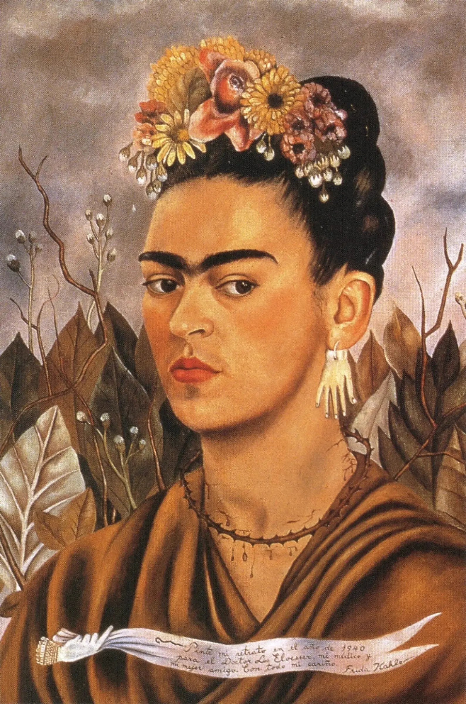 Autoportrait dédié à Dr. Eloessser - Frida Kahlo - Alpha Reproduction