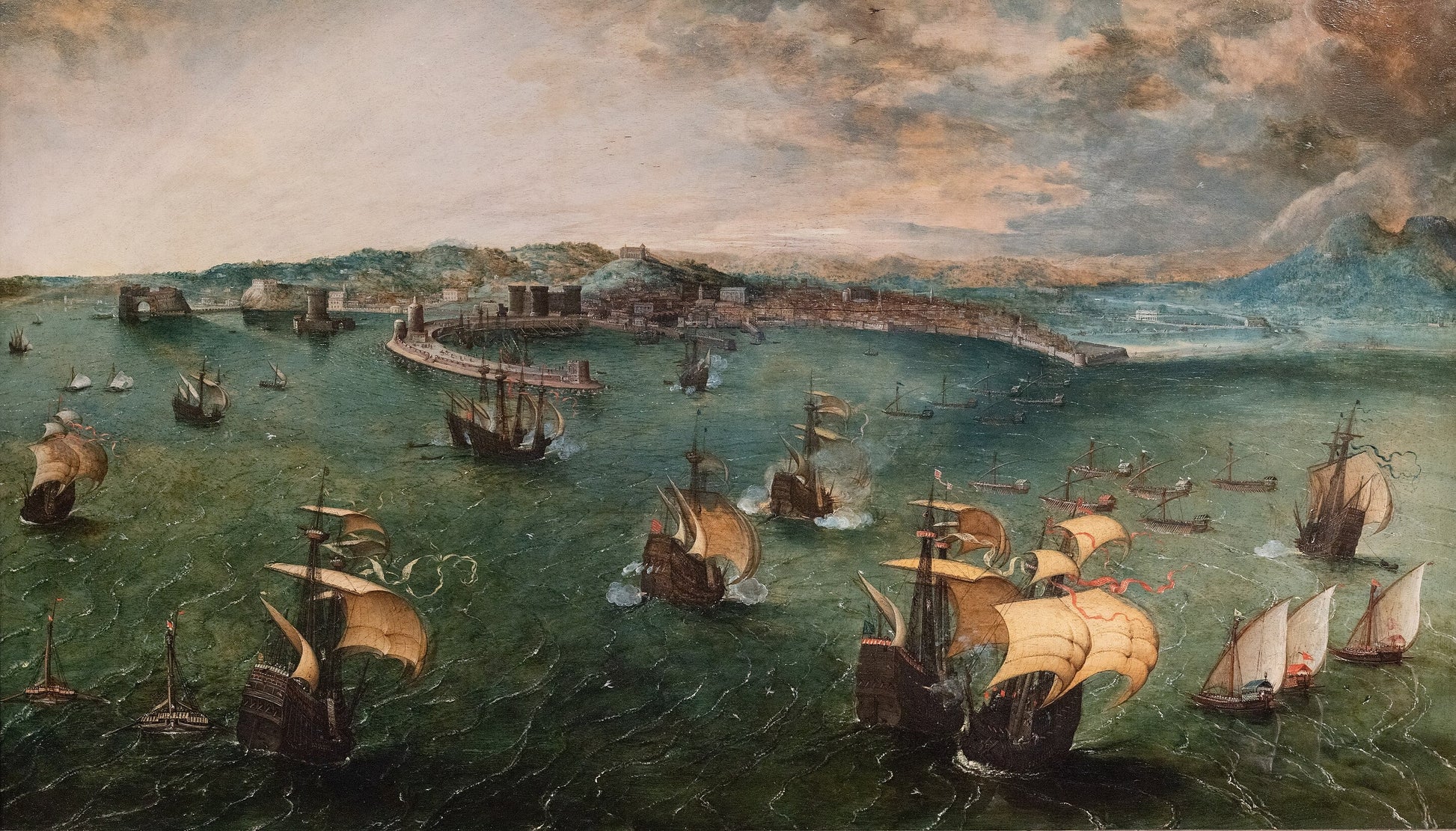 Sotapeli Napolinlahdella - Pieter Brueghel vanhempi