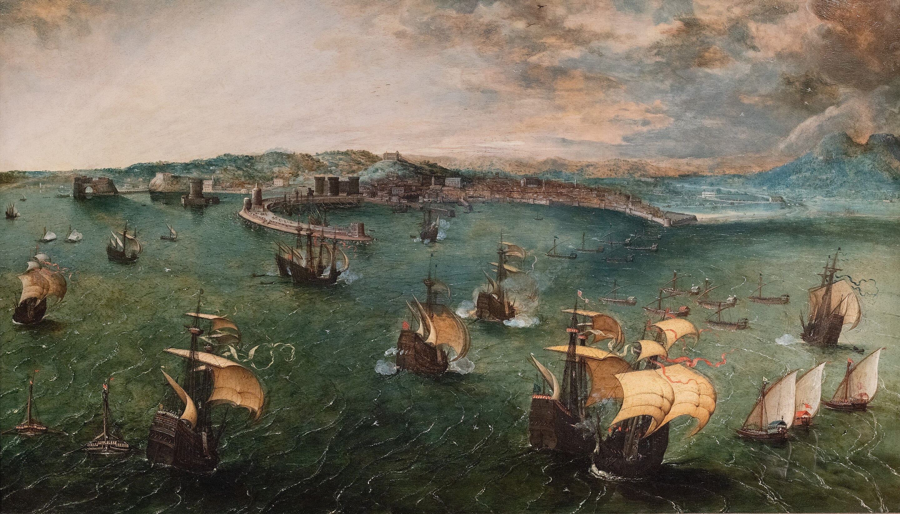 Sotapeli Napolinlahdella - Pieter Brueghel vanhempi