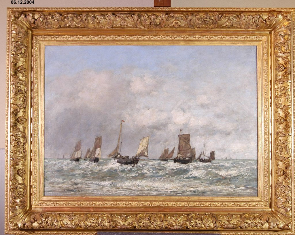 Berck: veneiden lähtö - Eugène Boudin