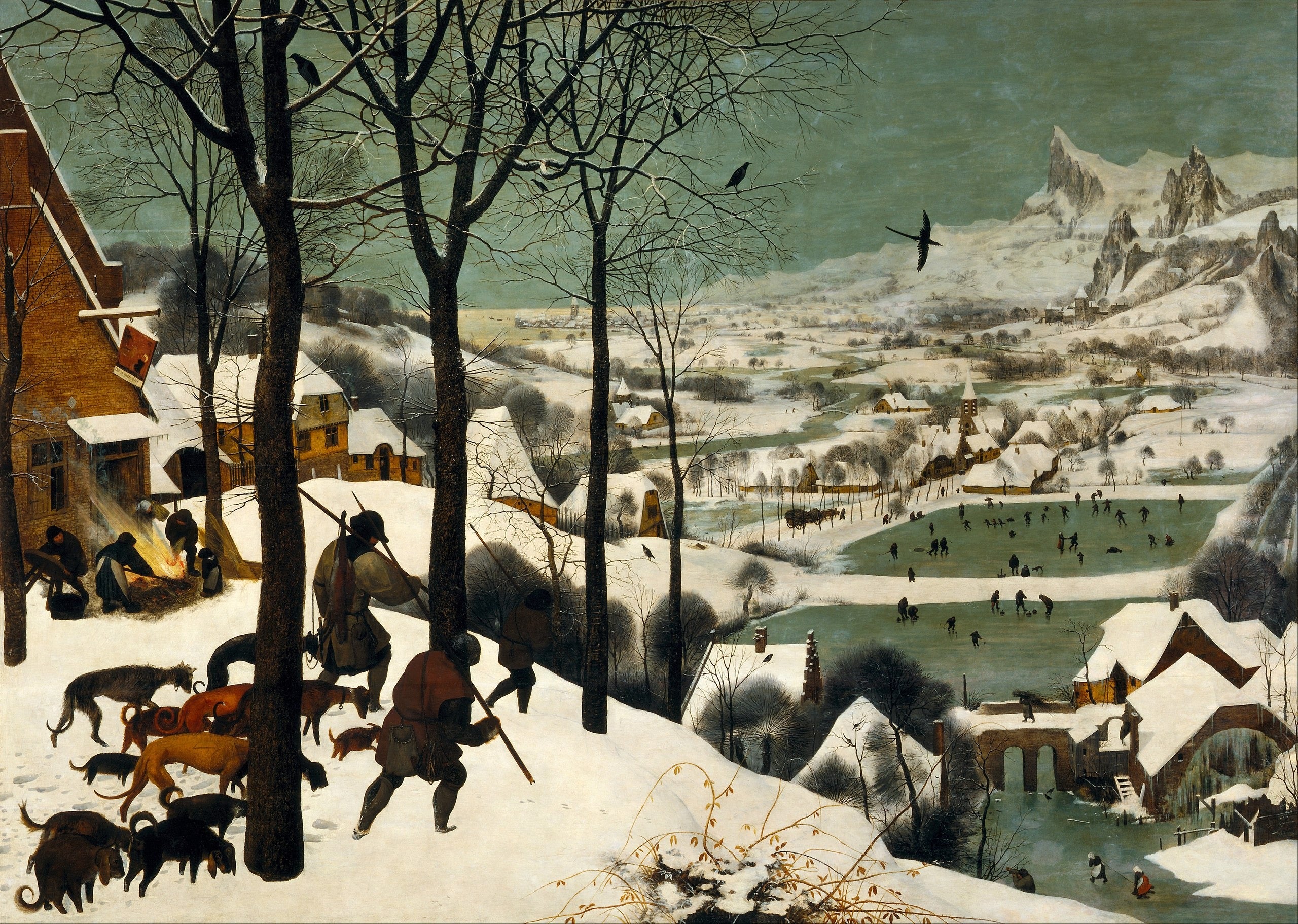 Metsästäjät lumessa - Pieter Brueghel vanhempi