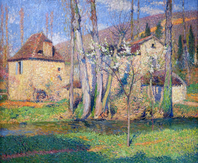 Chaumières au printemps - Henri-Jean Guillaume Martin
