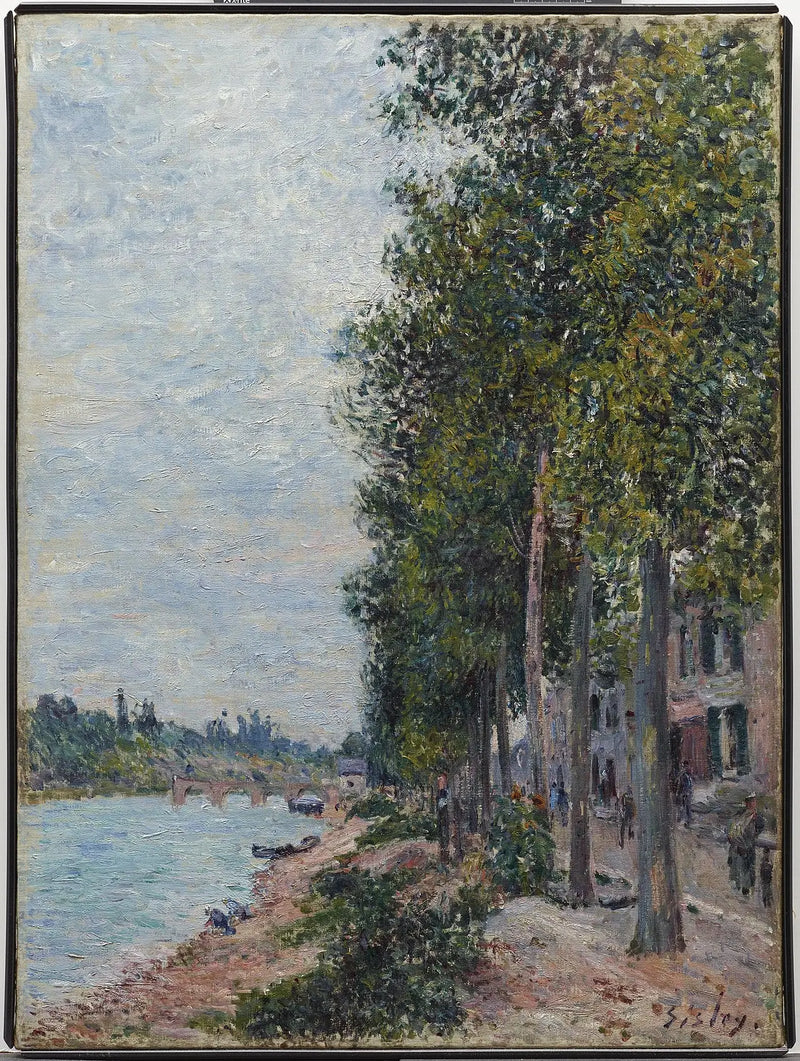 Polku Seine-joen varrella Saint-Mammès'ssa - Alfred Sisley