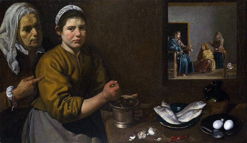 Kristus Martan ja Marian talossa - Diego Velázquez