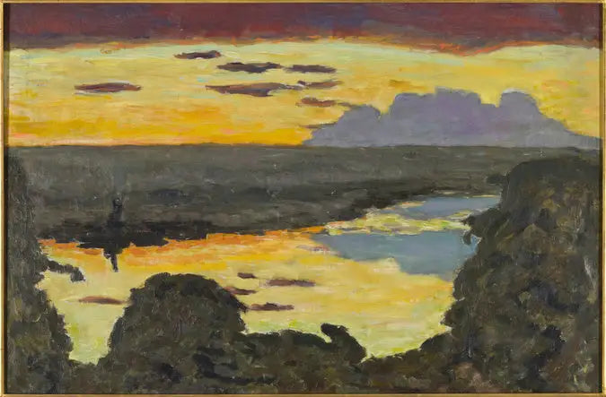 Auringonlasku, joen rannalla - Pierre Bonnard