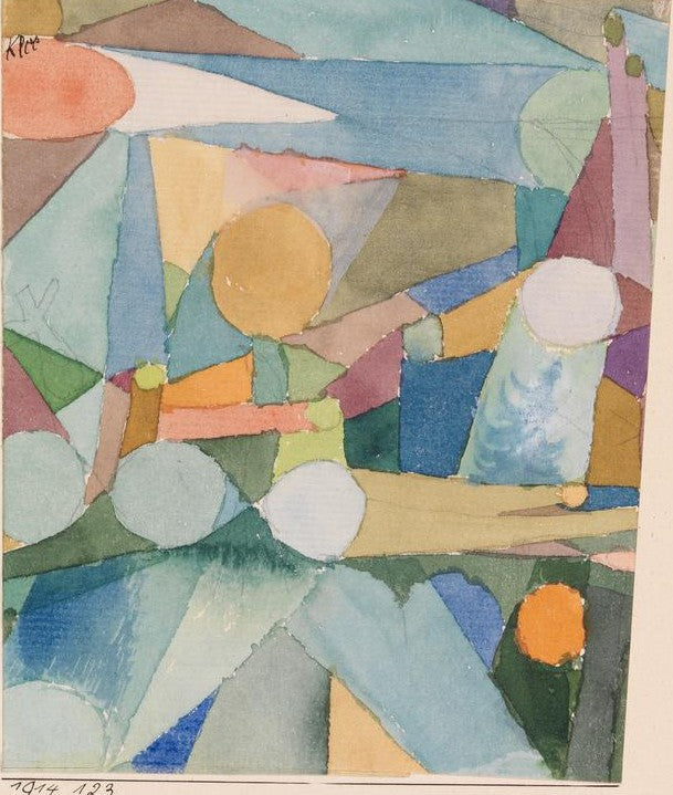 Zürichin luonnoksen mukaan (Nach einer Scizze aus Zürich) - Paul Klee