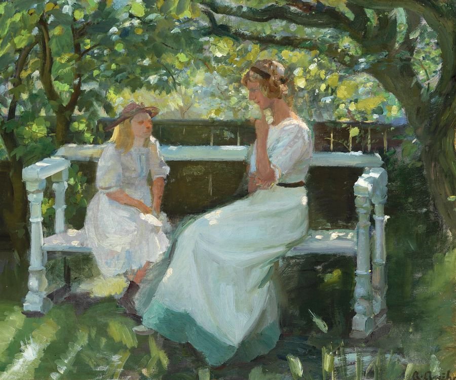 Puutarhassa. - Anna Ancher