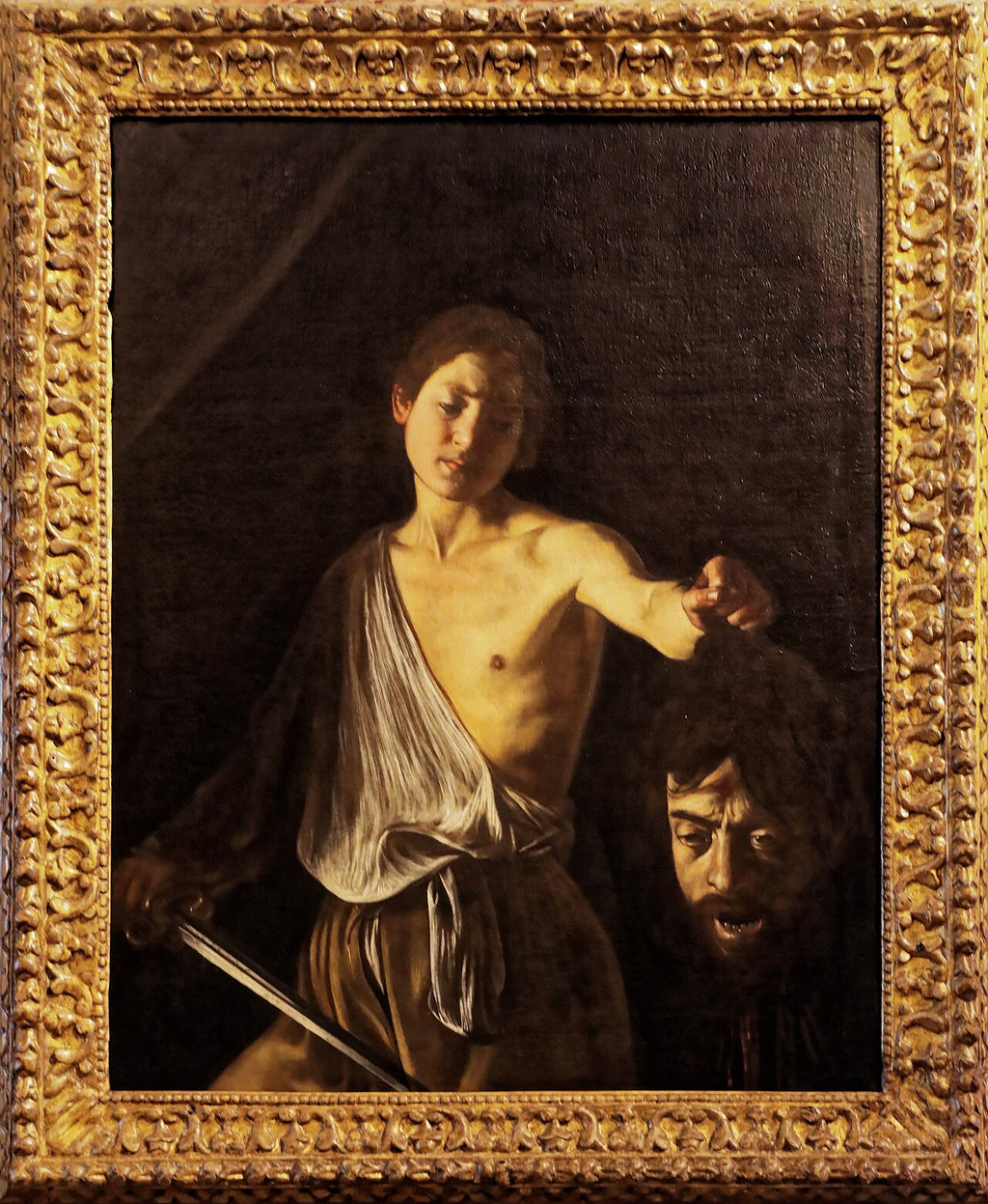 David Goliathin pään kanssa - Caravaggio