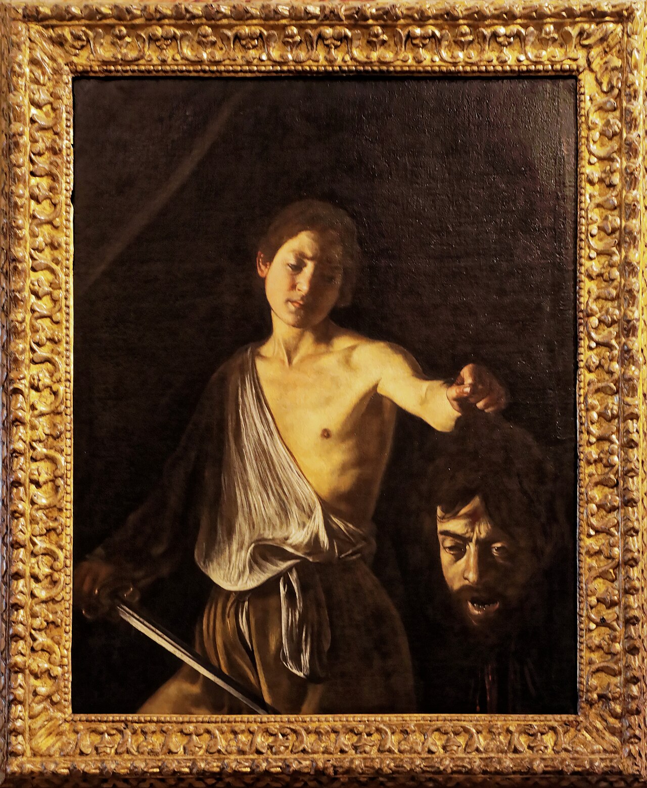 David Goliathin pään kanssa - Caravaggio